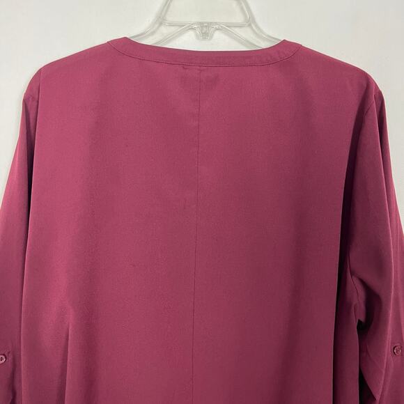 Lane Bryant Burgundy Long Sleeve Top Size 18 - Picture 7 of 11